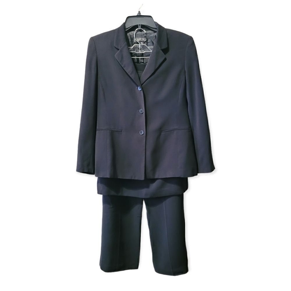 Kasper 3pc black business suit 10P